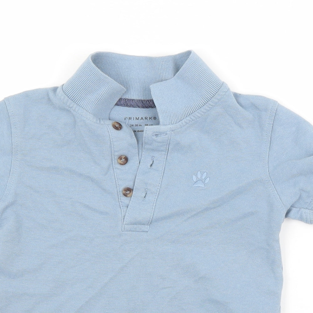 Primark Boys Blue   Basic Polo Size 2-3 Years
