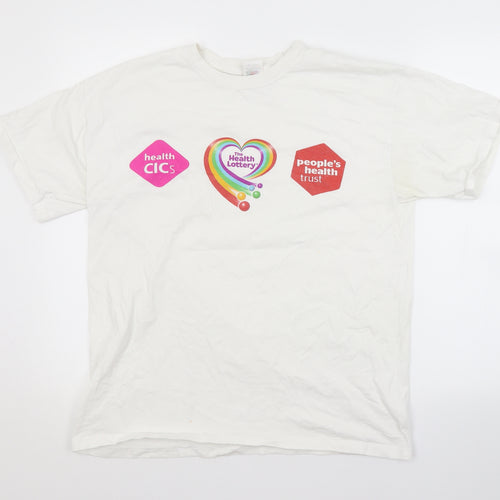Fruit of the Loom Womens White   Basic T-Shirt Size L
