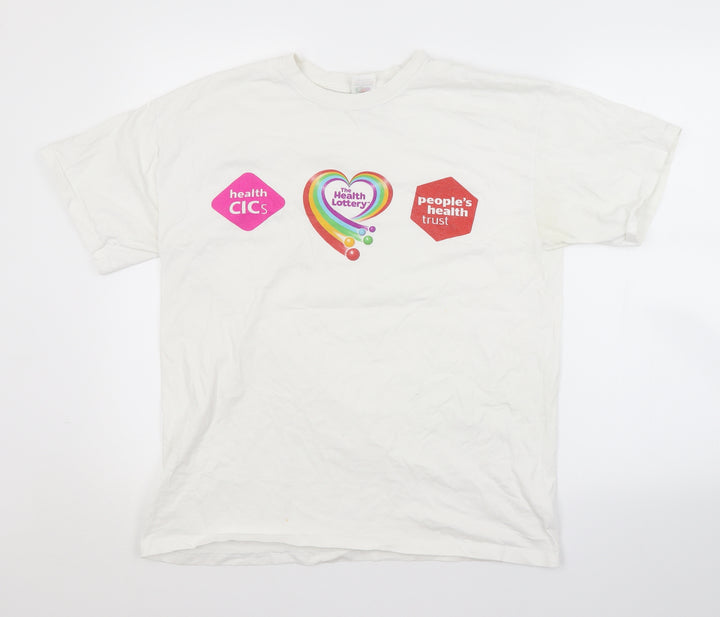 Fruit of the Loom Womens White   Basic T-Shirt Size L