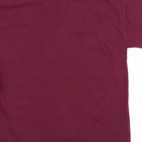 Gildan Mens Purple    T-Shirt Size M