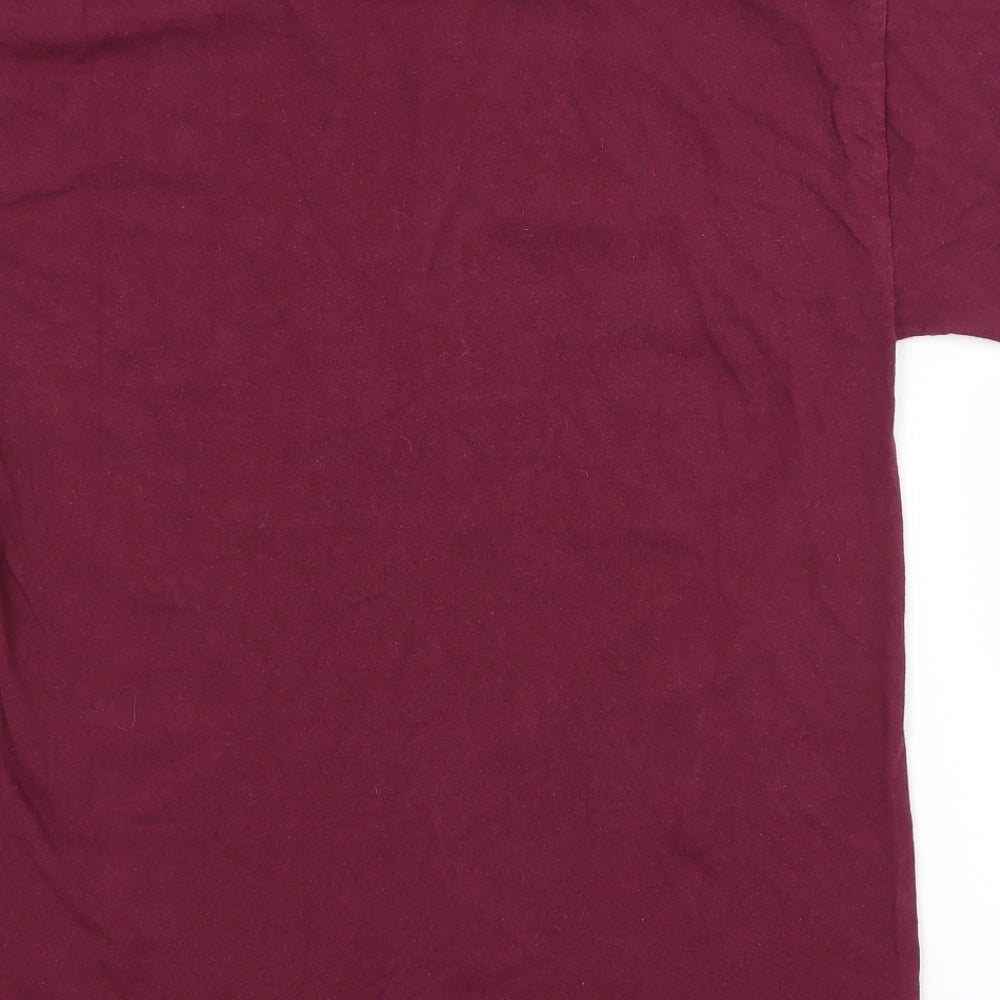 Gildan Mens Purple    T-Shirt Size M