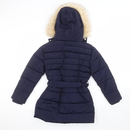 Very Girls Blue   Parka Coat Size 9 Years