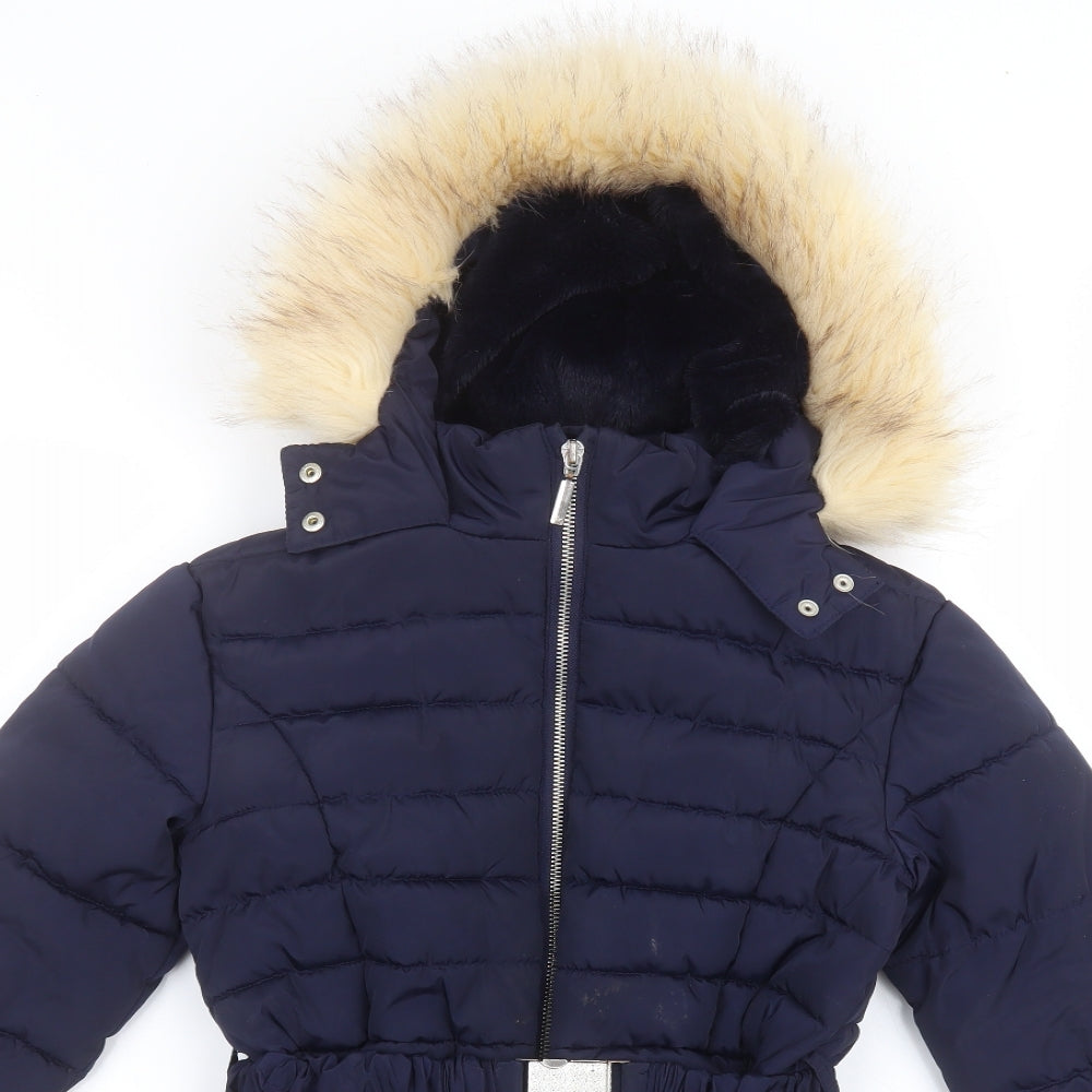 Very Girls Blue   Parka Coat Size 9 Years