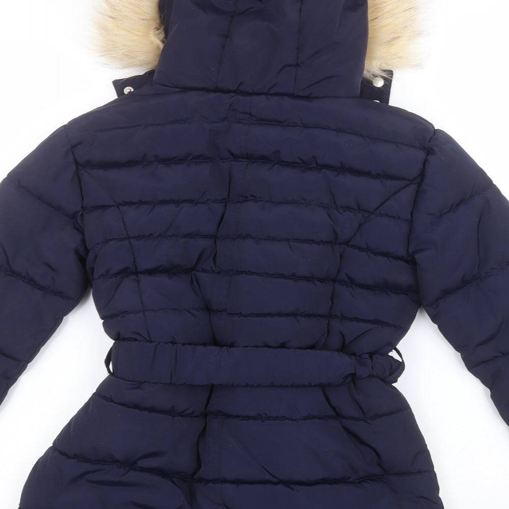 Very Girls Blue   Parka Coat Size 9 Years