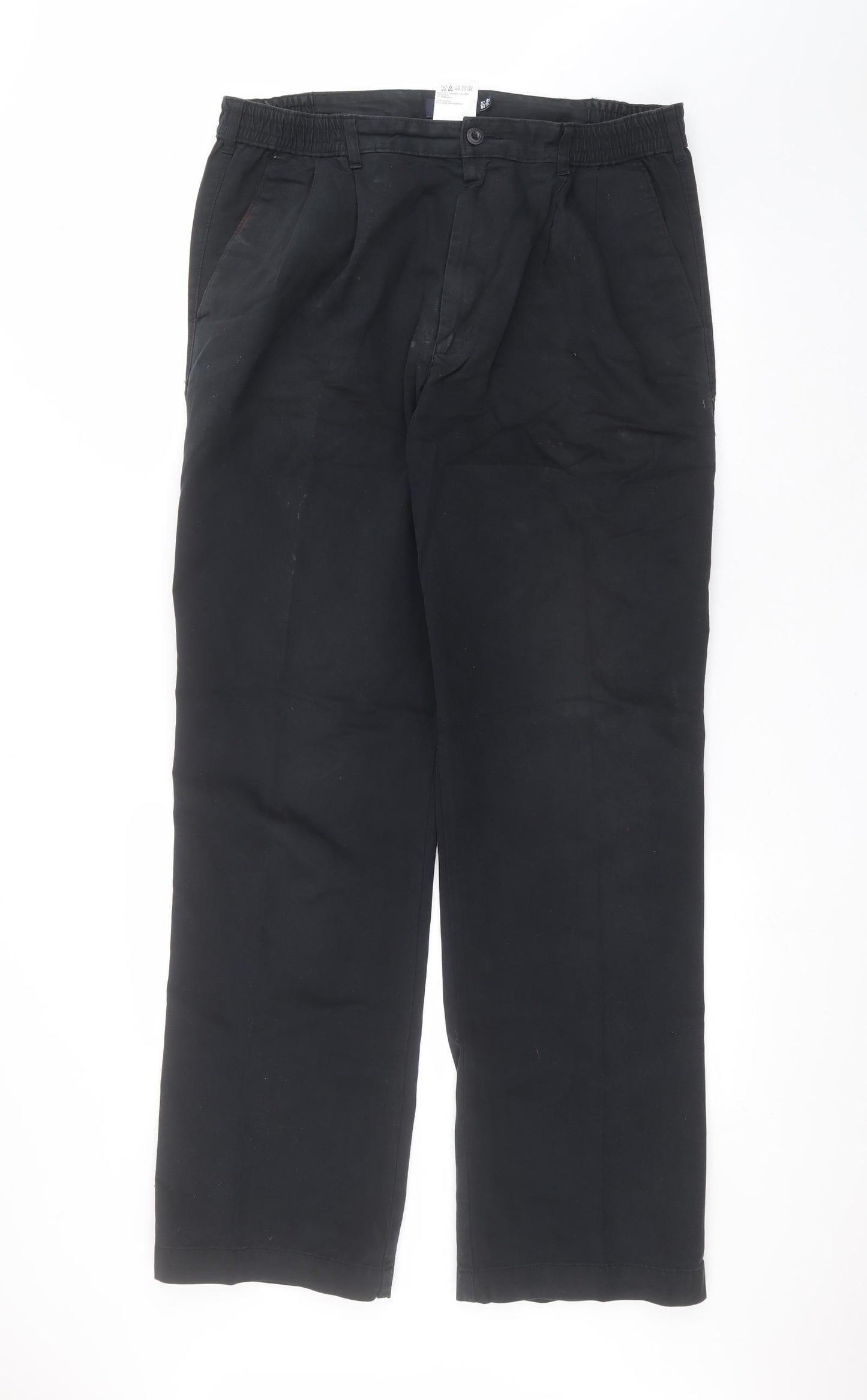 Marks and Spencer Mens Black   Chino Trousers Size 38 in L33 in