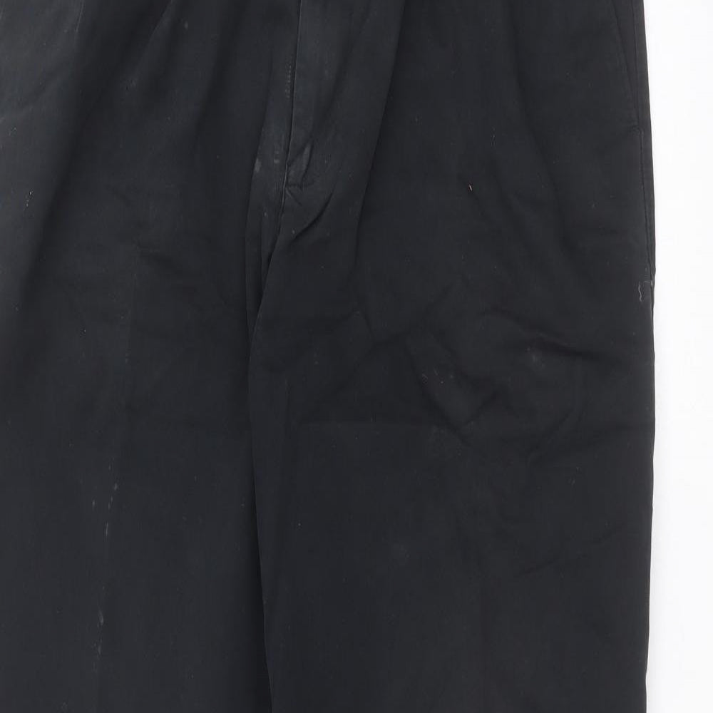 Marks and Spencer Mens Black   Chino Trousers Size 38 in L33 in