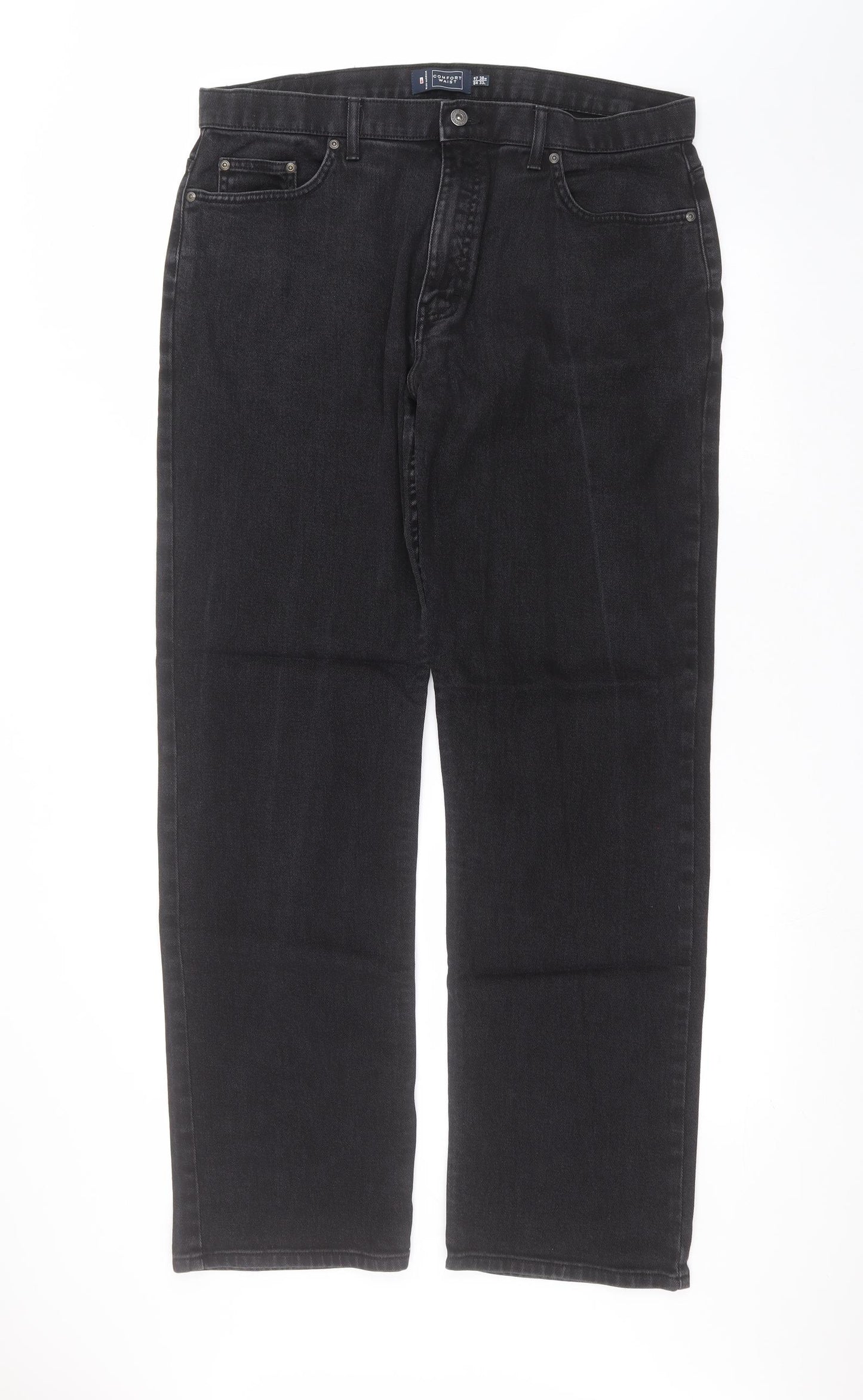 Marks and Spencer Mens Black   Straight Jeans Size 38 in L33 in