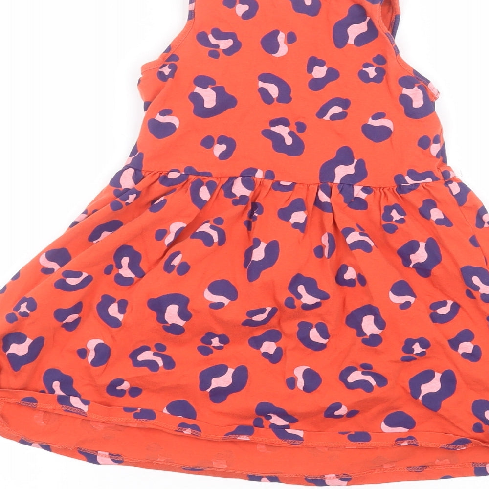 H&M Girls Red Animal Print  A-Line  Size 5-6 Years