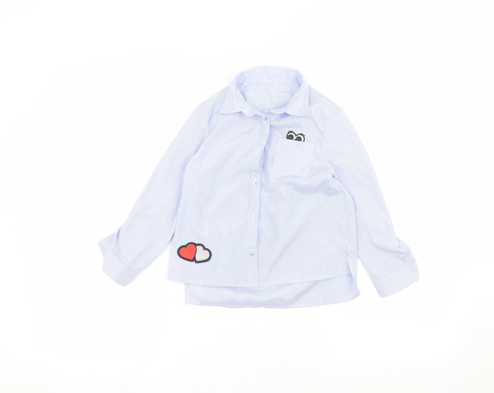 Nutmeg Boys Blue Striped  Basic Button-Up Size 5-6 Years