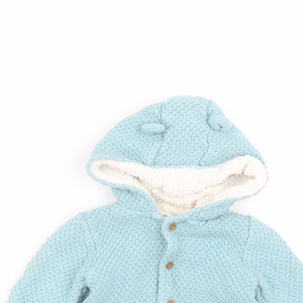 Marks and Spencer Baby Blue   Basic Coat Coat Size 12-18 Months