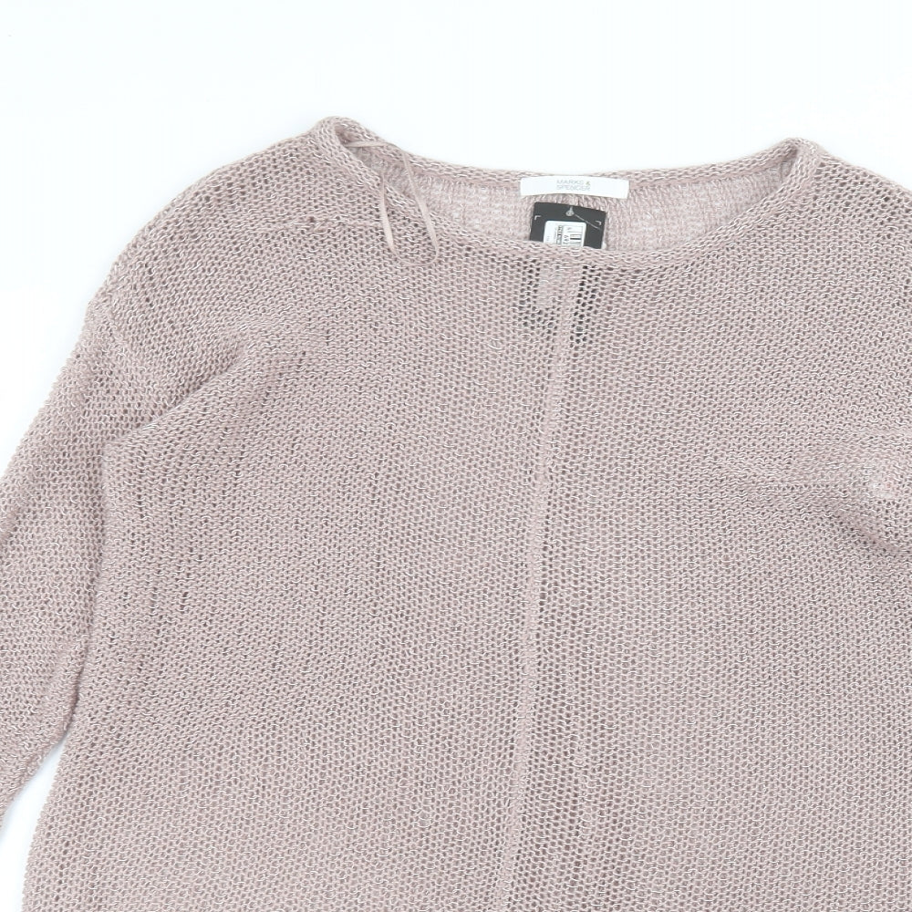 Marks and Spencer Womens Pink   Pullover Jumper Size 14