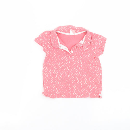 H&M Baby Pink Polka Dot  Basic T-Shirt Size 12-18 Months