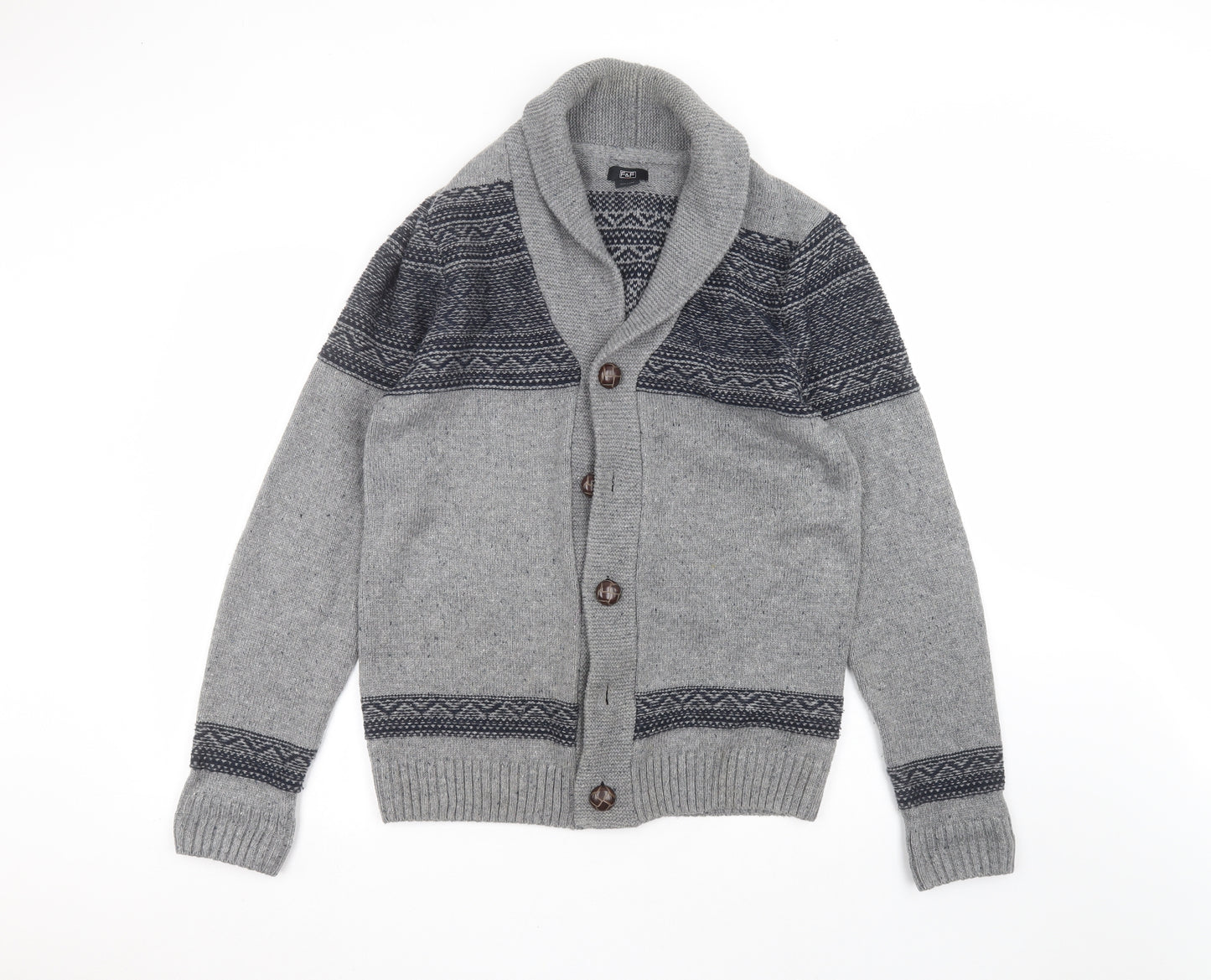 F&F Mens Grey   Jacket Coatigan Size M