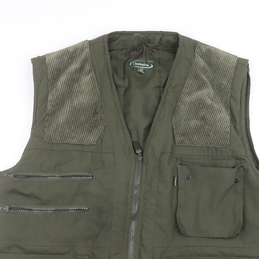 Champion Mens Green   Gilet Coat Size M