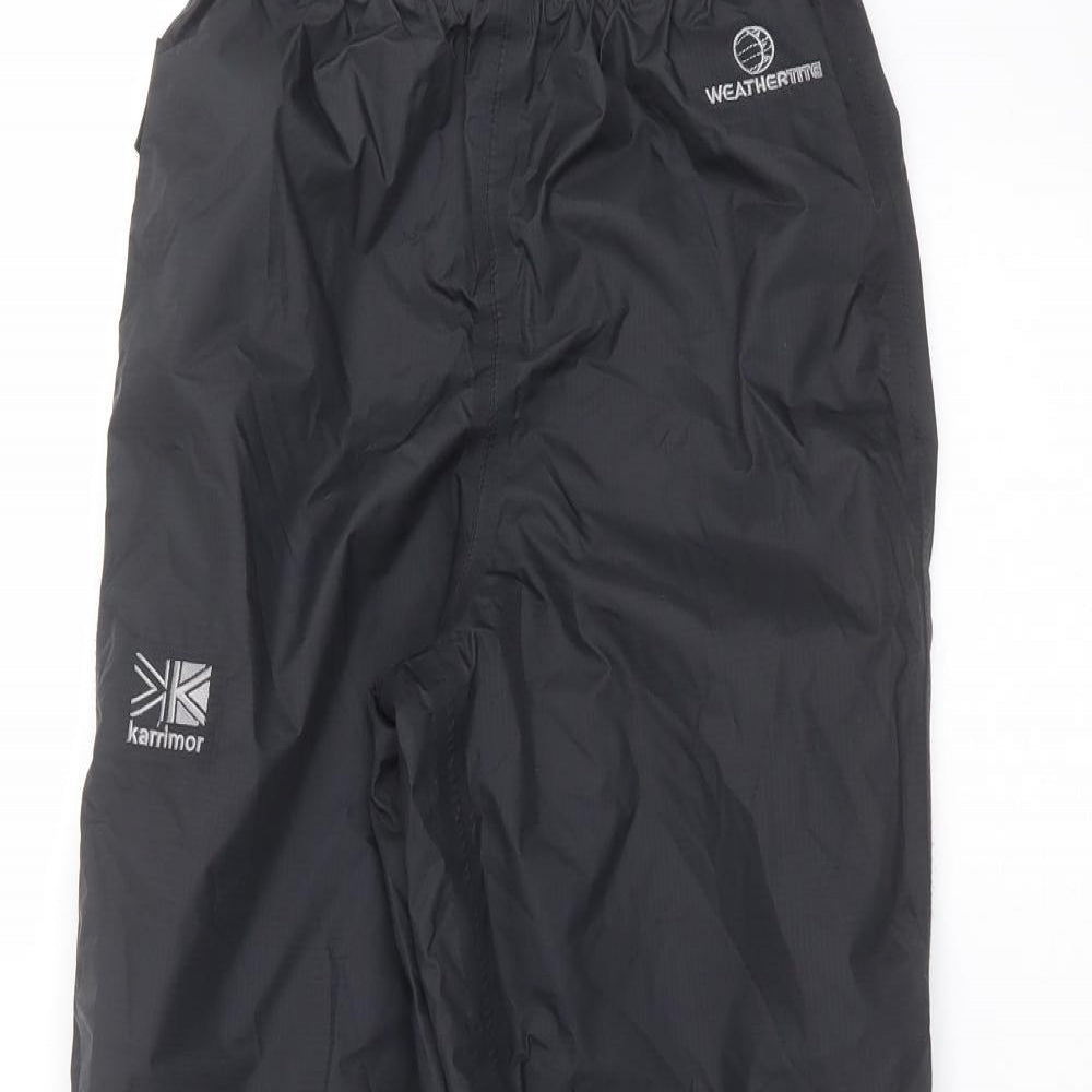 Karrimor Boys Black   Rain Trousers Trousers Size 9-10 Years