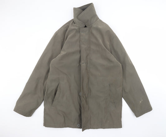 Front view of BHS men’s green jacket, size M