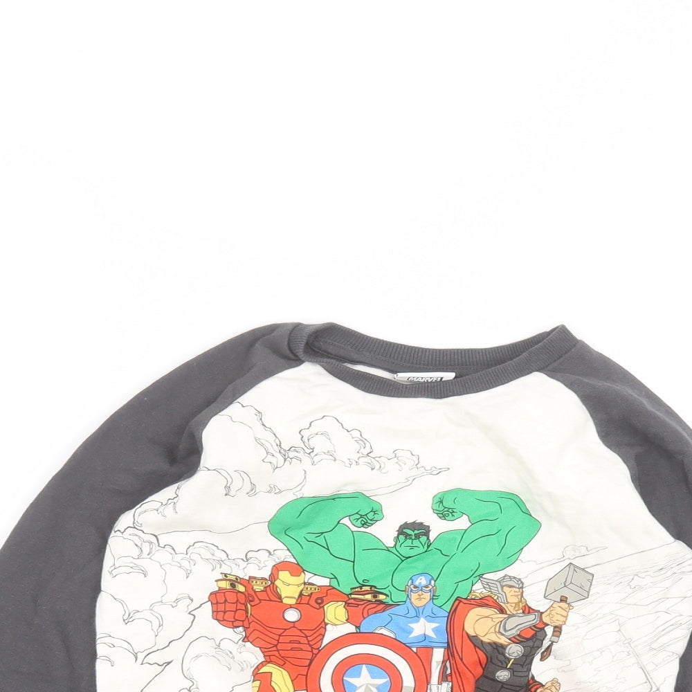 Marvel Boys White   Pullover Jumper Size 4-5 Years  - marvel