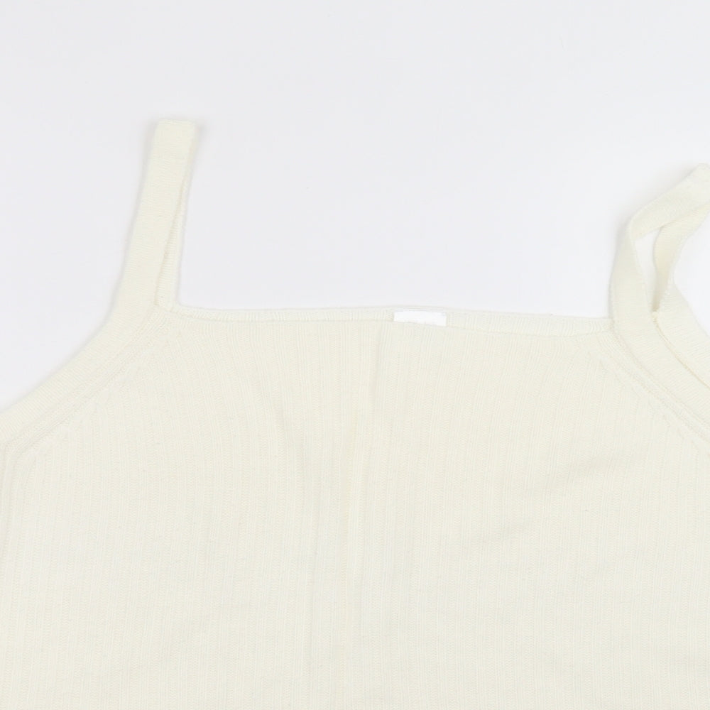 Preworn Womens White   Basic T-Shirt Size 14