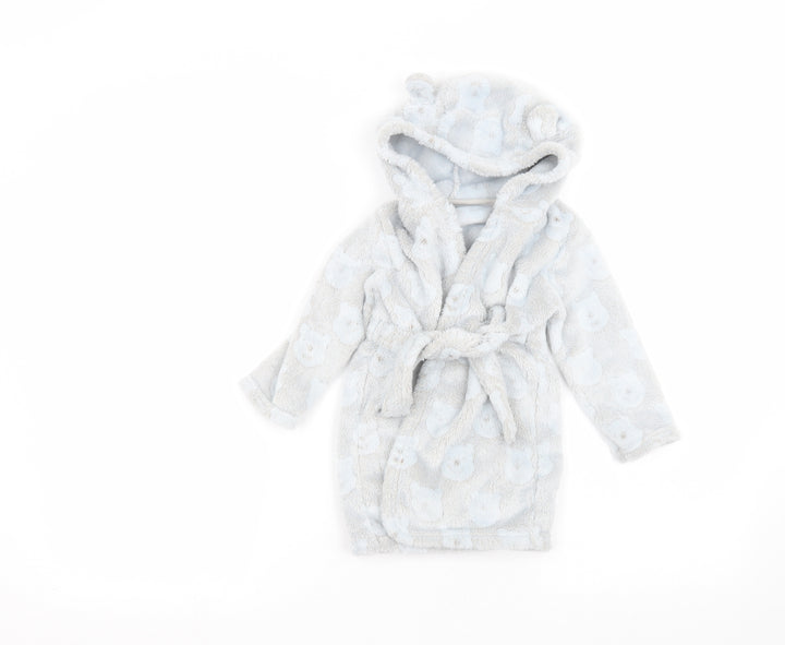 George Baby Blue Solid Babydoll Robe Size 12-18 Months