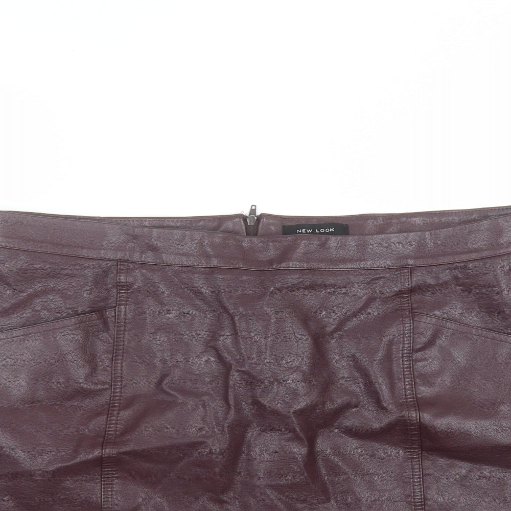 New Look Womens Purple   Mini Skirt Size 18