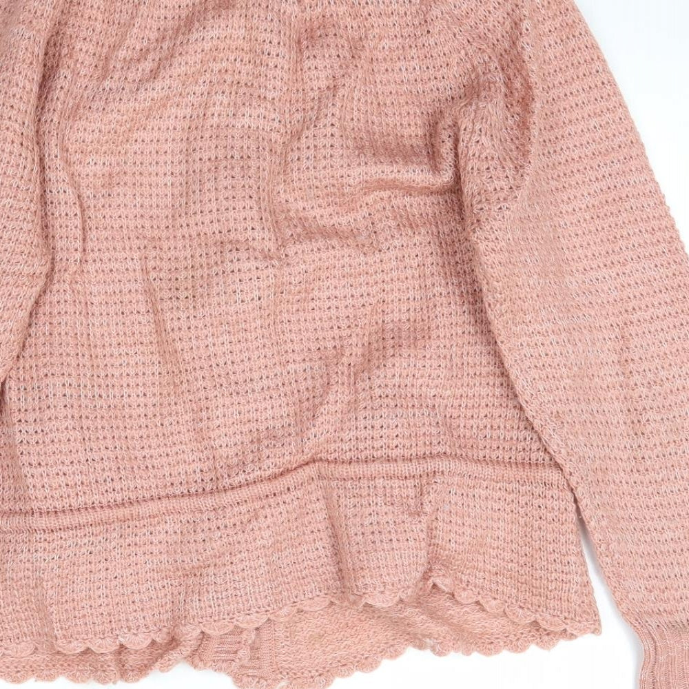 Preworn Womens Pink  Knit Cardigan Jumper Size 14