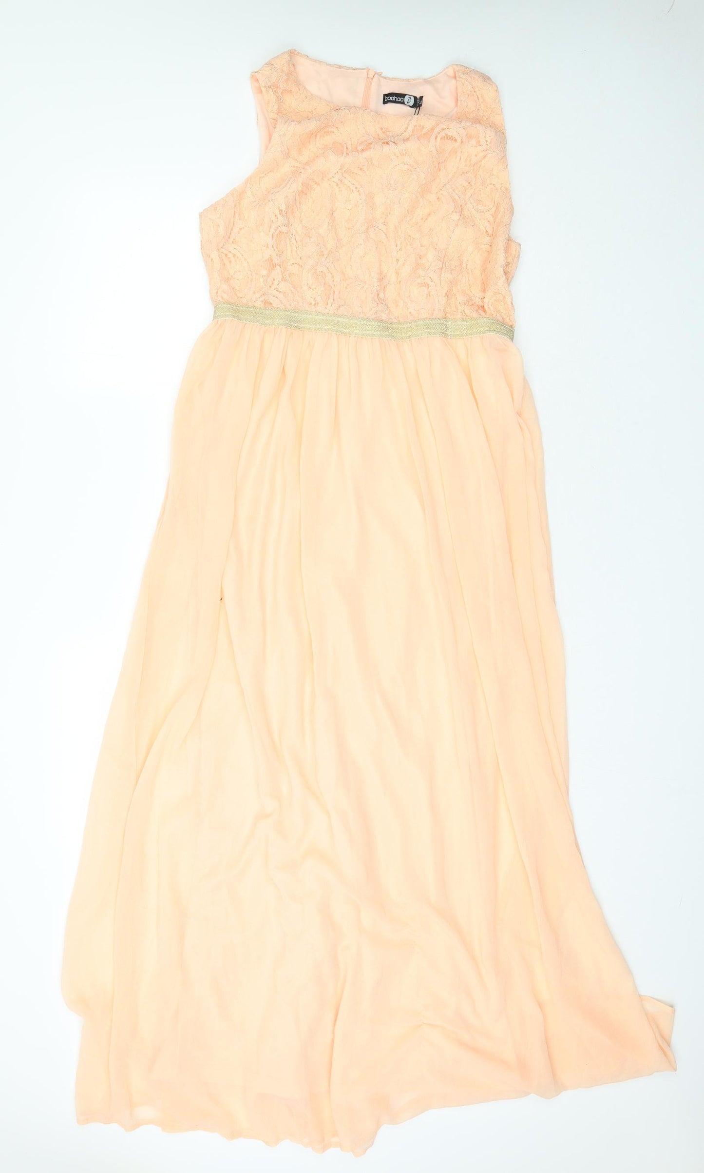 Boohoo Womens Pink   Ball Gown  Size 16  - Peach colour