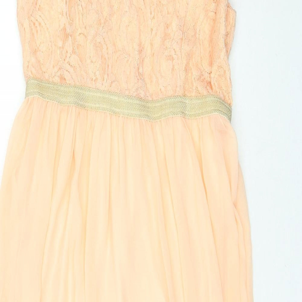 Boohoo Womens Pink   Ball Gown  Size 16  - Peach colour