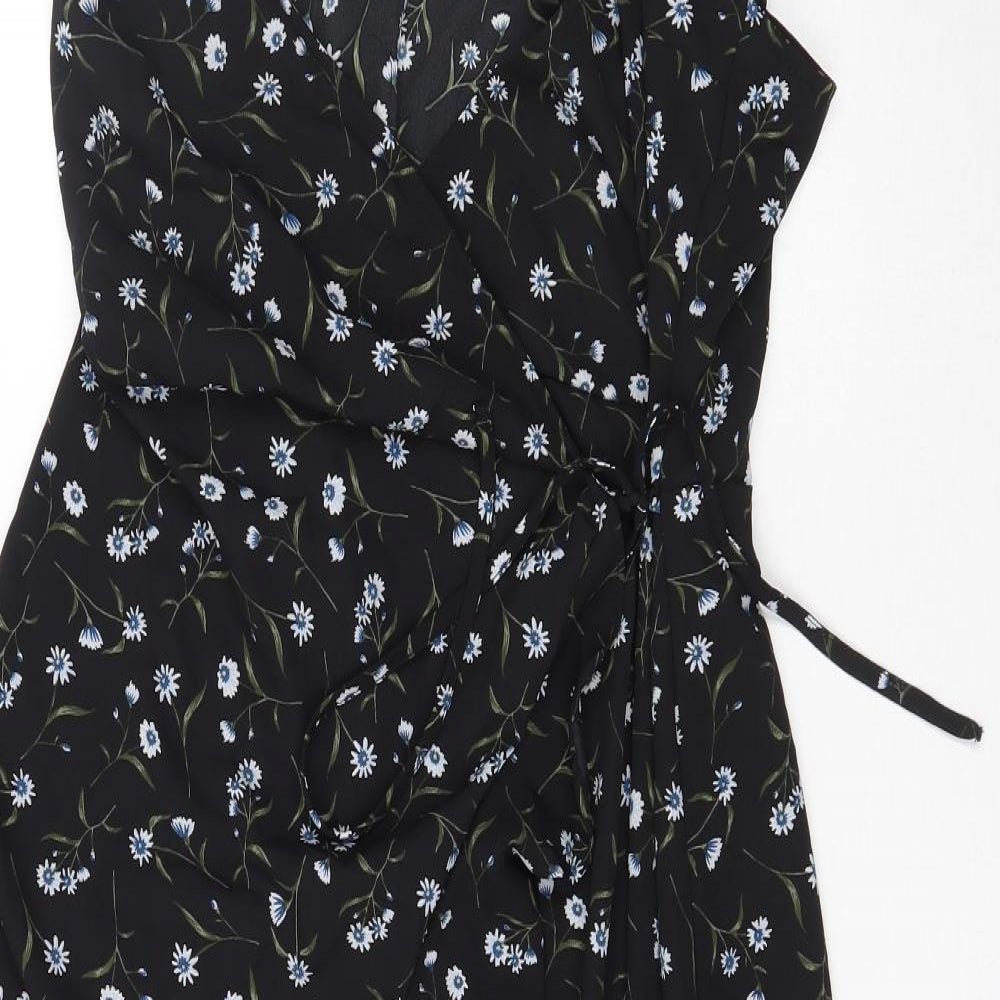 H&M Womens Black Floral  Maxi  Size 12