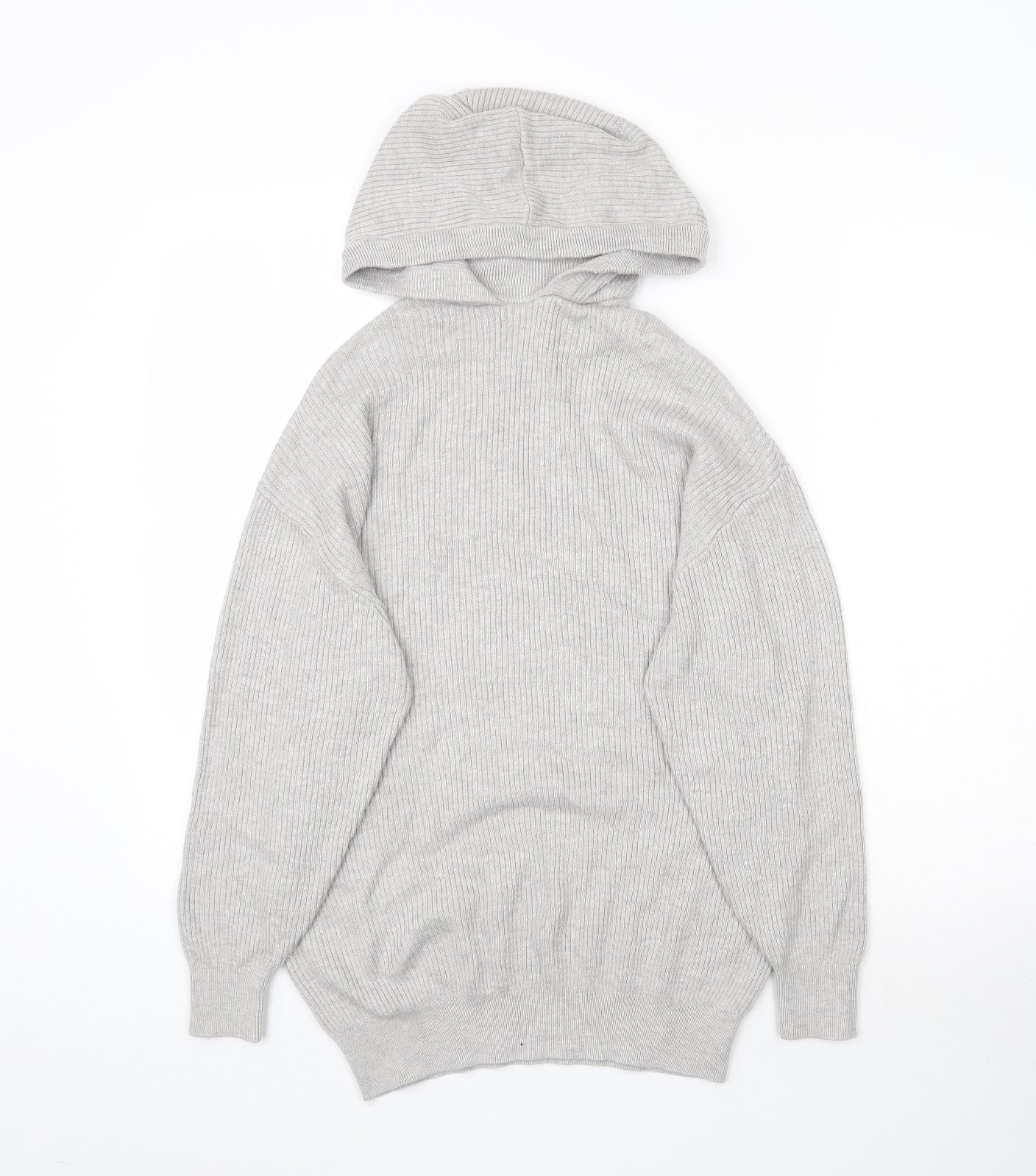 Preworn Womens Grey  Knit Pullover Hoodie Size L