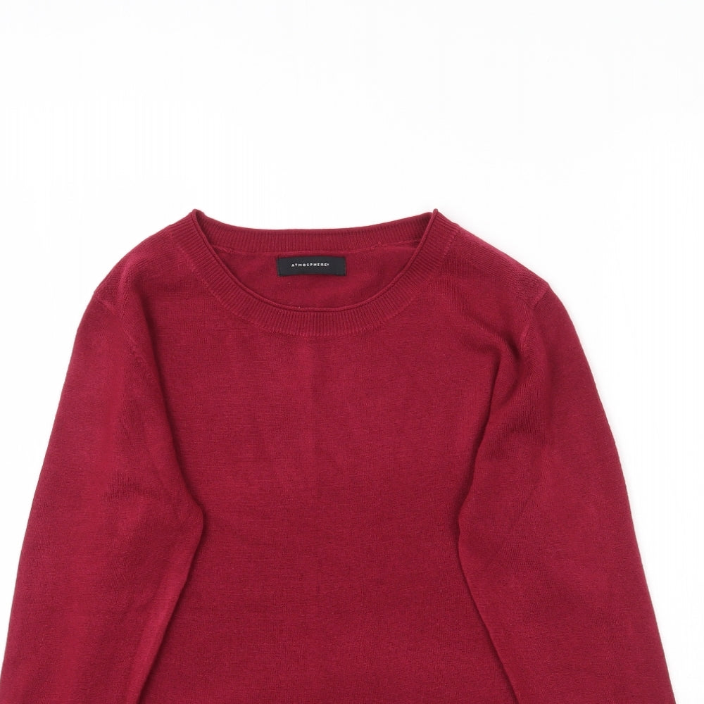 Atmosphere Womens Red  Knit Pullover Jumper Size 12