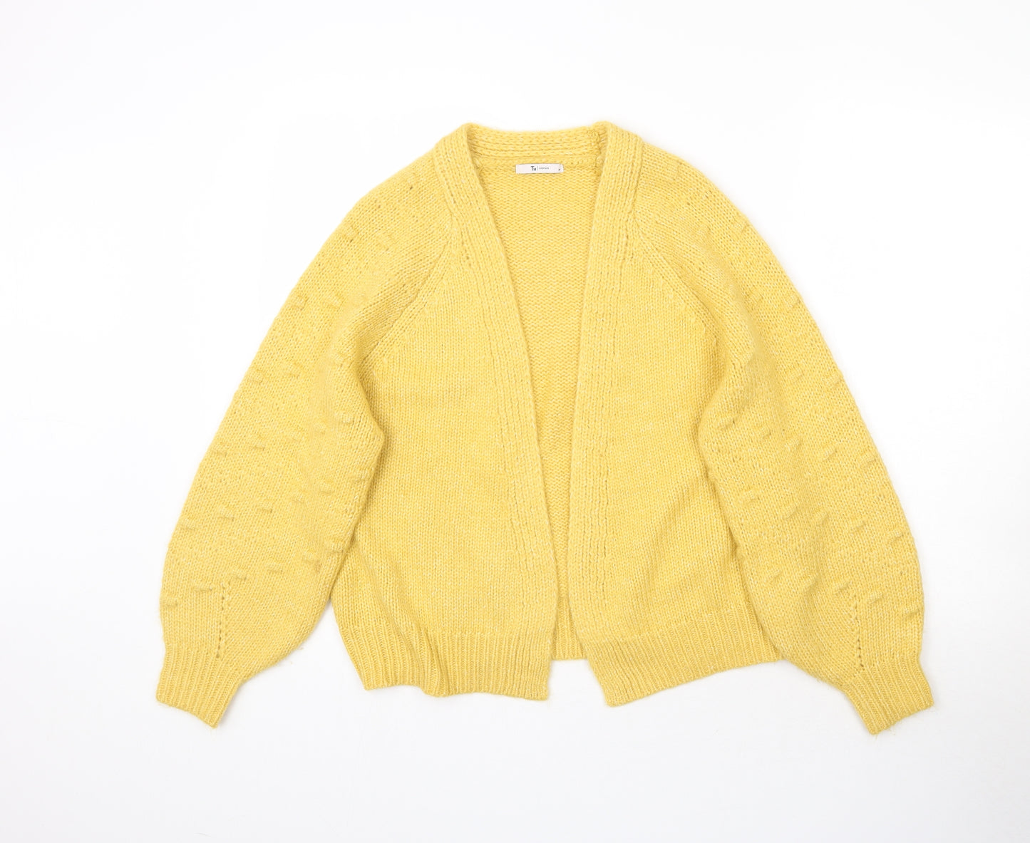 TU Womens Yellow  Knit Cardigan Jumper Size M