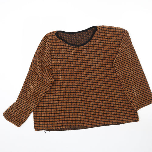 Preworn Womens Brown   Basic Blouse Size L