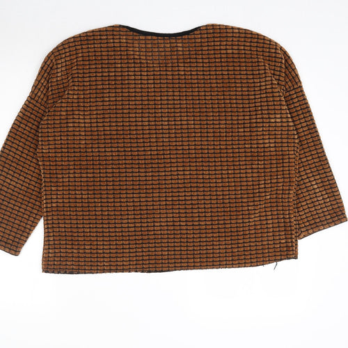 Preworn Womens Brown   Basic Blouse Size L