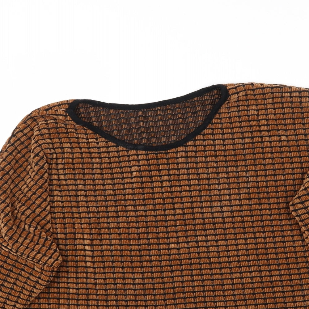 Preworn Womens Brown   Basic Blouse Size L