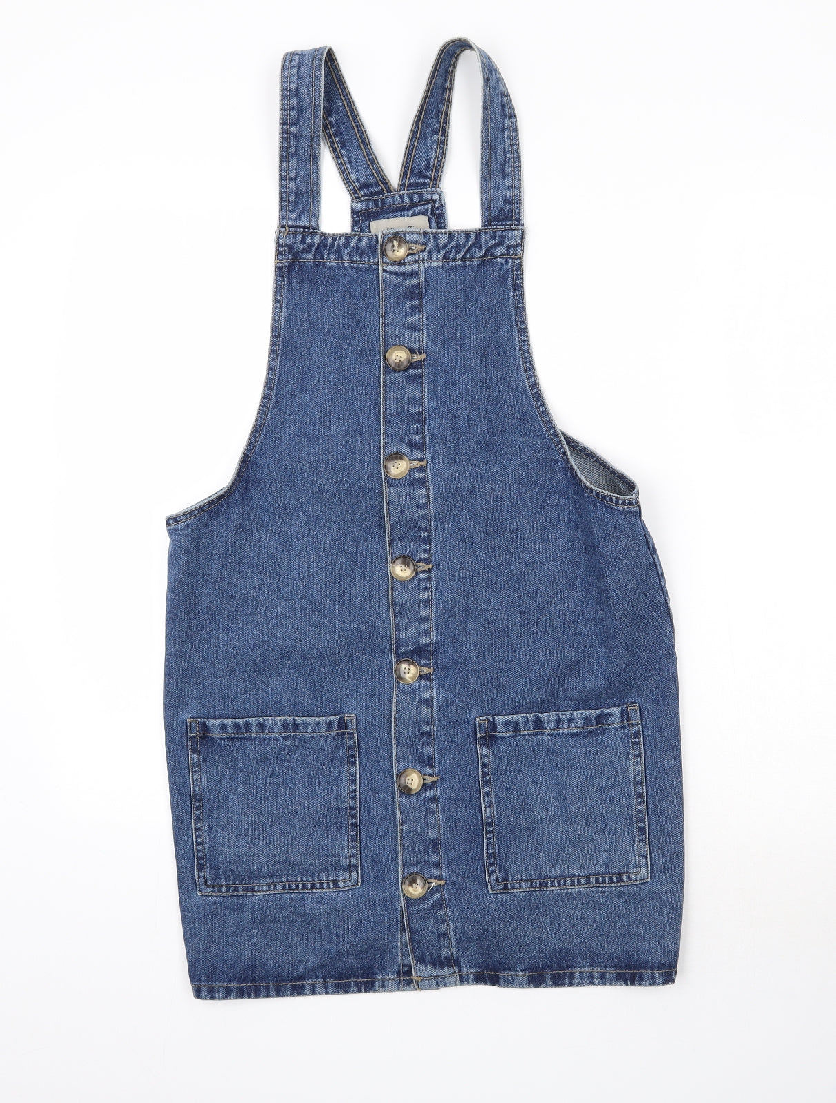 Denim Co. Womens Blue  Denim Pinafore/Dungaree Dress  Size 12