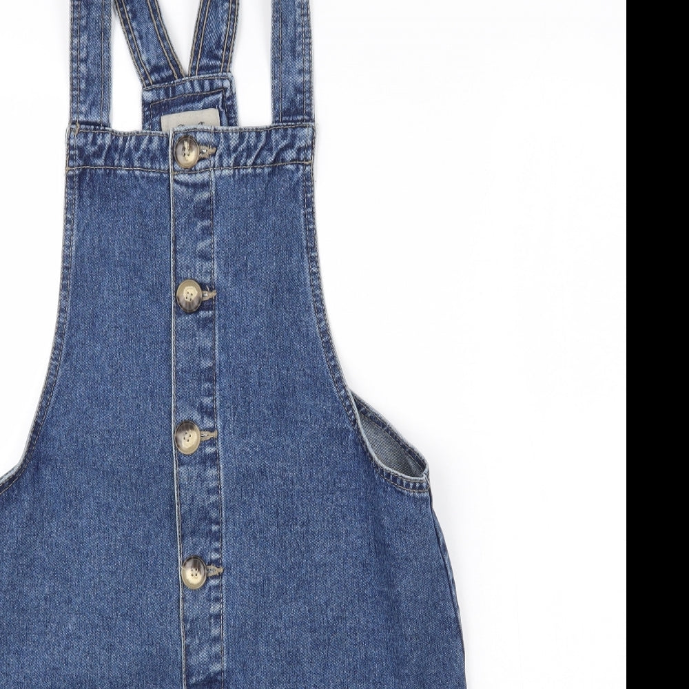 Denim Co. Womens Blue  Denim Pinafore/Dungaree Dress  Size 12