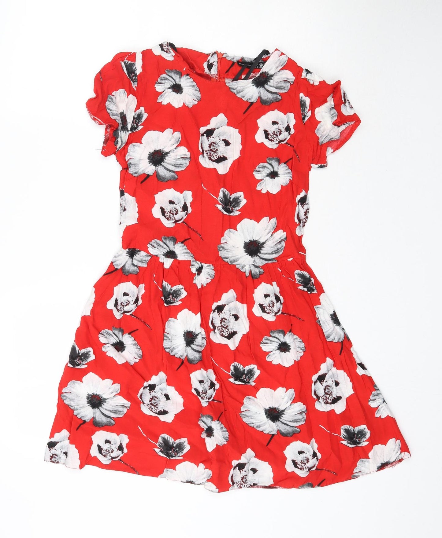 Atmosphere Womens Red Floral  Mini  Size 8