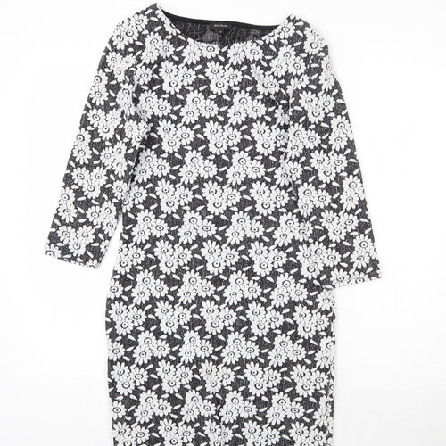 River Island Womens Black Floral  Mini  Size 10