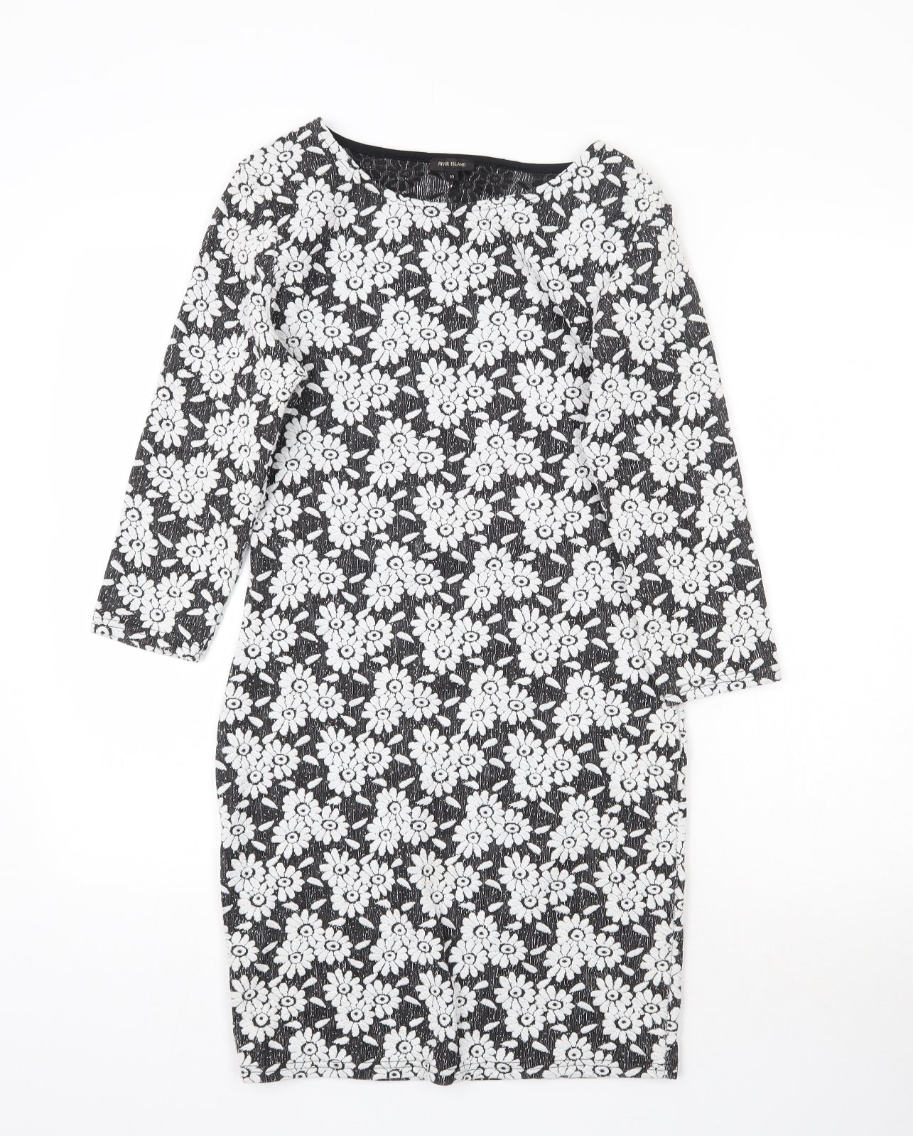 River Island Womens Black Floral  Mini  Size 10