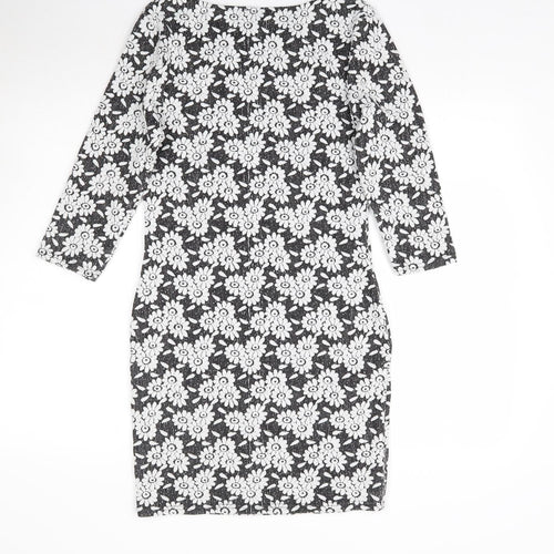 River Island Womens Black Floral  Mini  Size 10