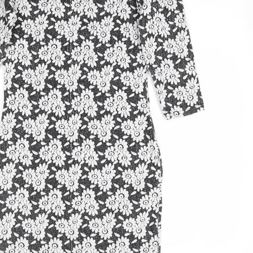 River Island Womens Black Floral  Mini  Size 10