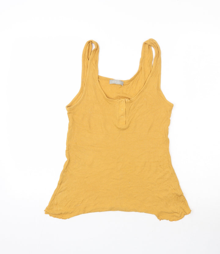 New Look Womens Yellow   Basic Tank Size M