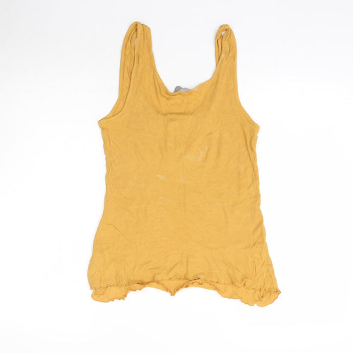 New Look Womens Yellow   Basic Tank Size M