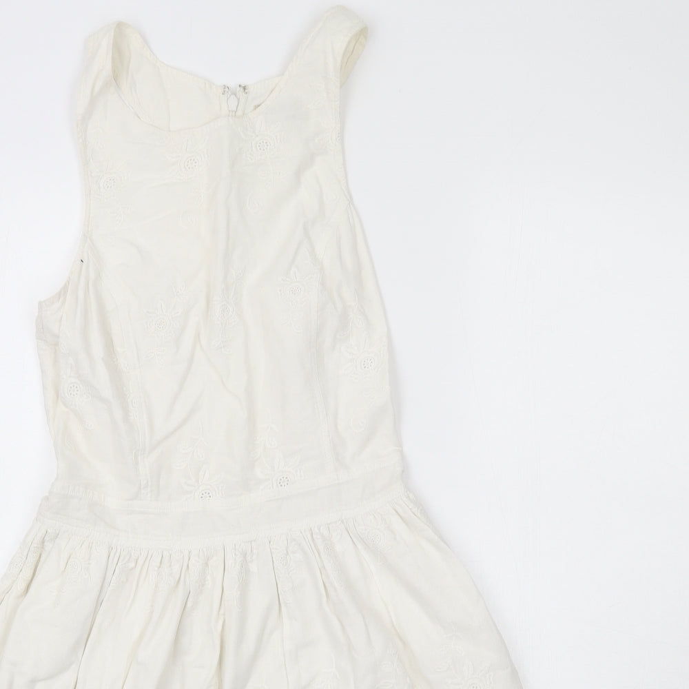 Jack Wills Womens White   Fit & Flare  Size 10