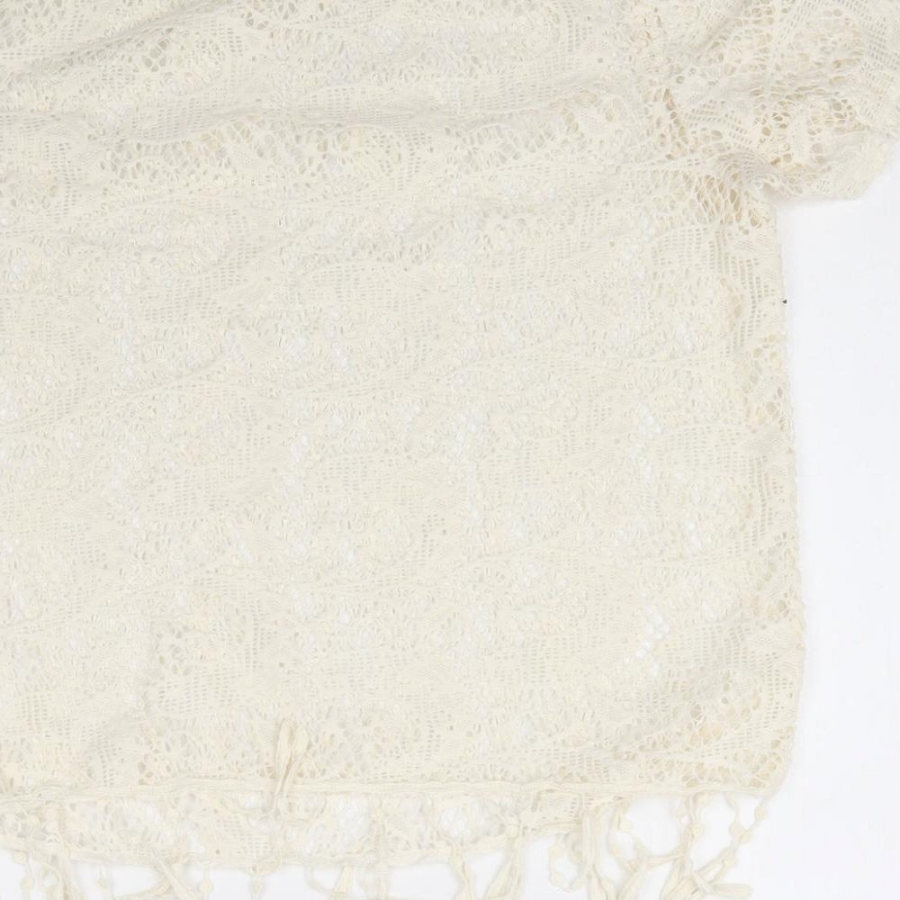 George Womens Ivory   Basic Blouse Size L