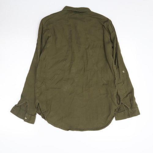 Warehouse Womens Green   Basic Button-Up Size 10