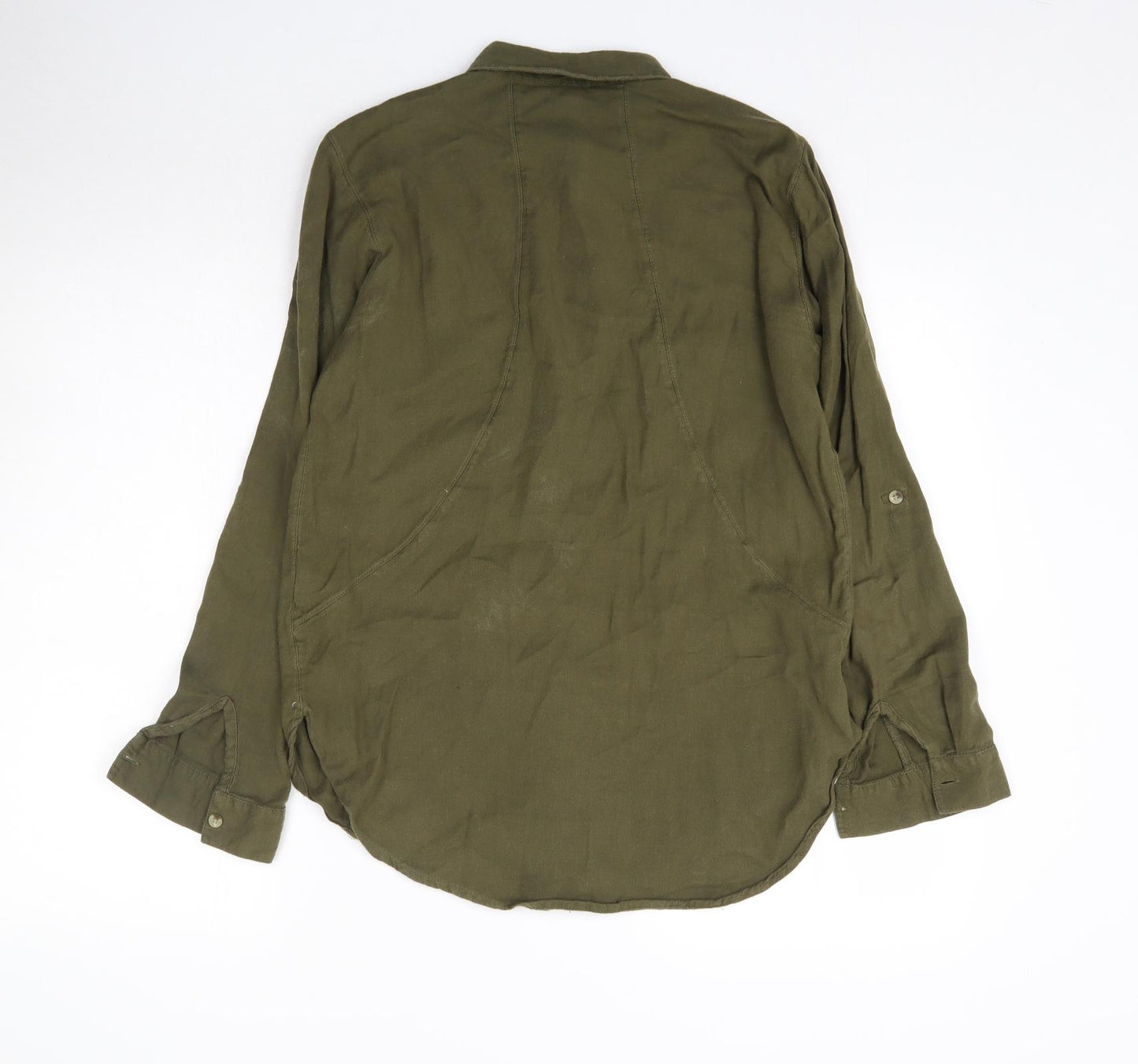 Warehouse Womens Green   Basic Button-Up Size 10