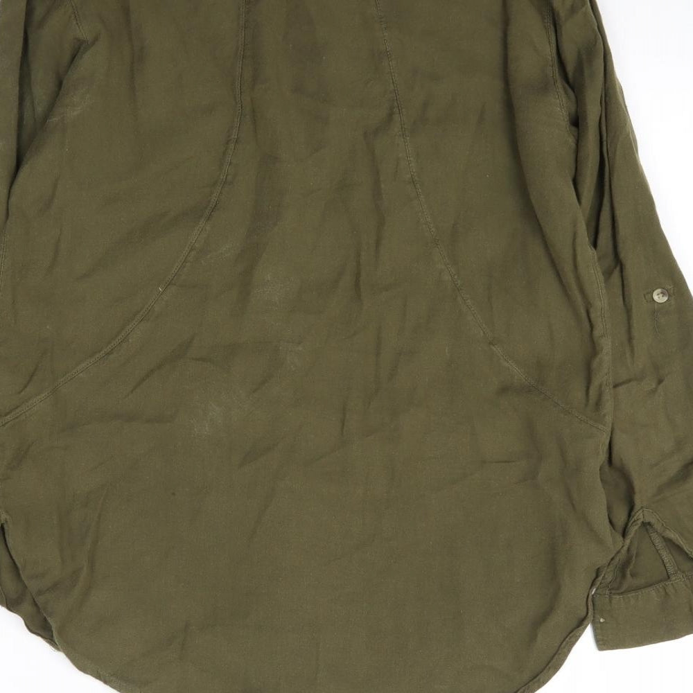 Warehouse Womens Green   Basic Button-Up Size 10