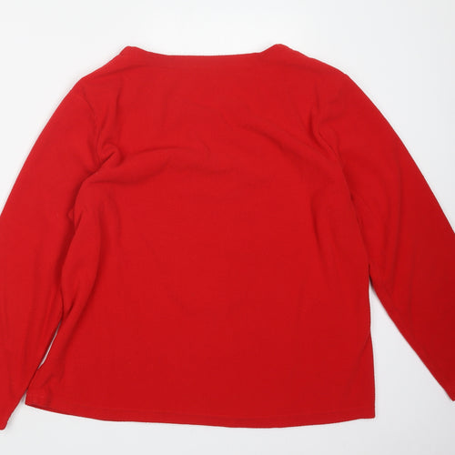 George Womens Red Geometric  Top Pyjama Top Size 16  - Christmas