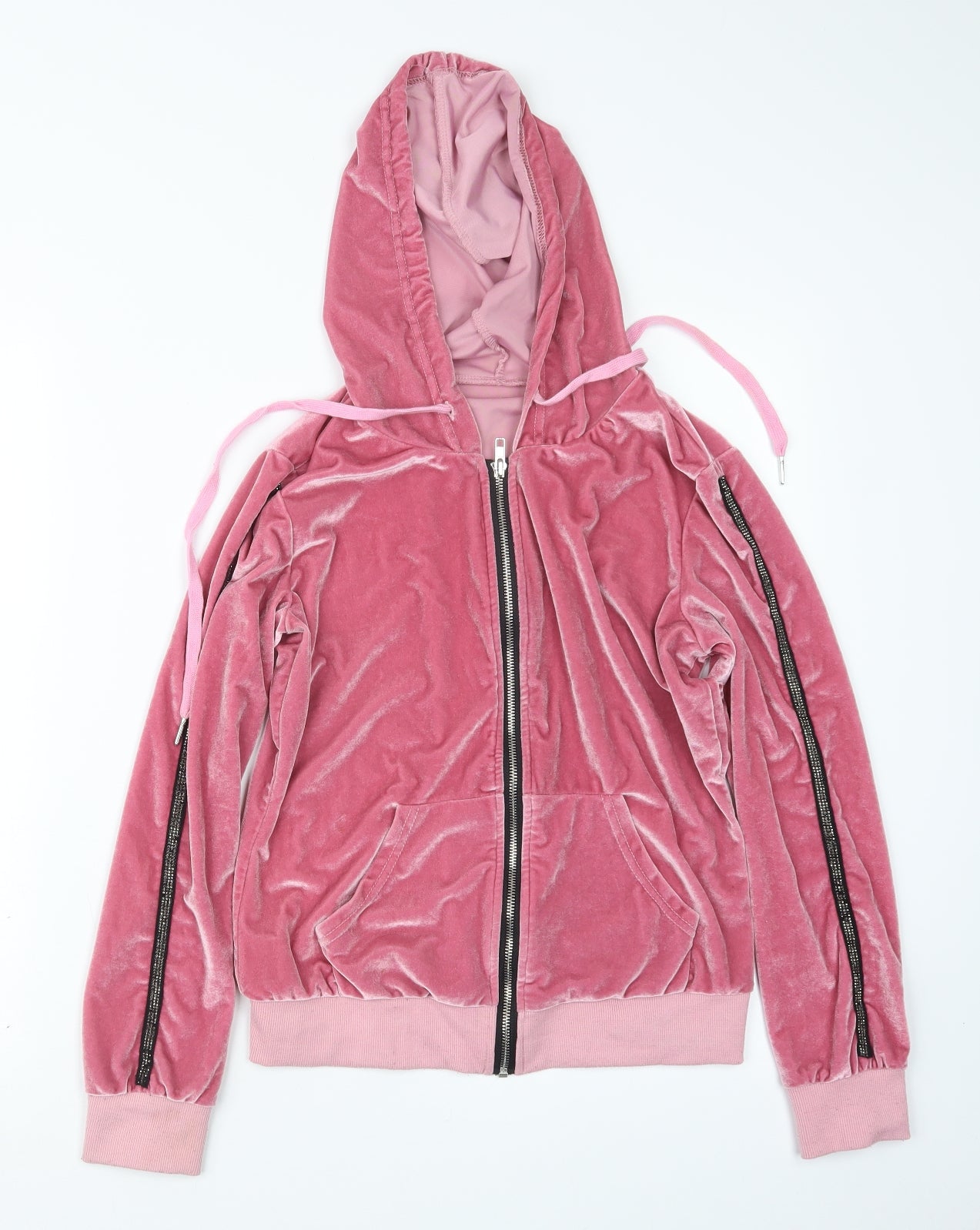 Preworn Womens Pink   Full Zip Hoodie Size L